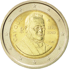 Italia, 2 Euro, Comte de Cavour, 2010, SC, Bimetálico, KM:328