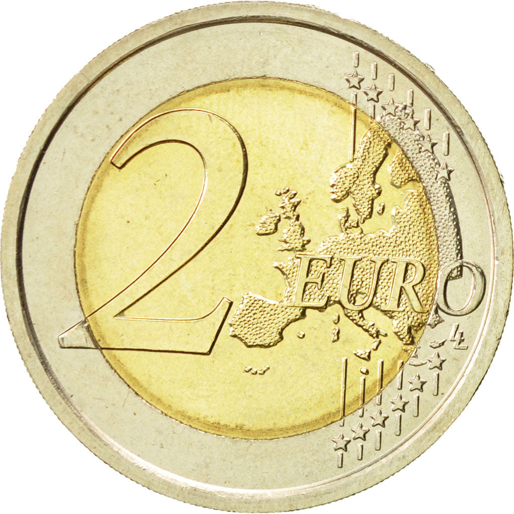 Italia, 2 Euro, Comte de Cavour, 2010, SC, Bimetálico, KM:328