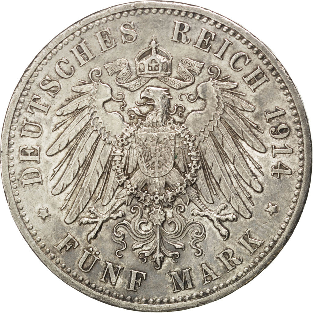Moneta, Stati tedeschi, PRUSSIA, Wilhelm II, 5 Mark, 1914, Berlin, SPL-