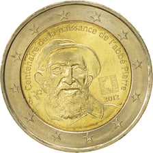 France, 2 Euro, Abbé Pierre, 2012, MS(63), Bi-Metallic, KM:1894