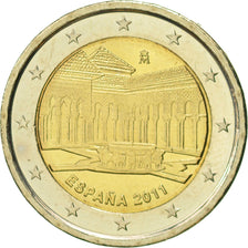 Hiszpania, 2 Euro, Grenade, 2011, Madrid, MS(63), Bimetaliczny, KM:1184