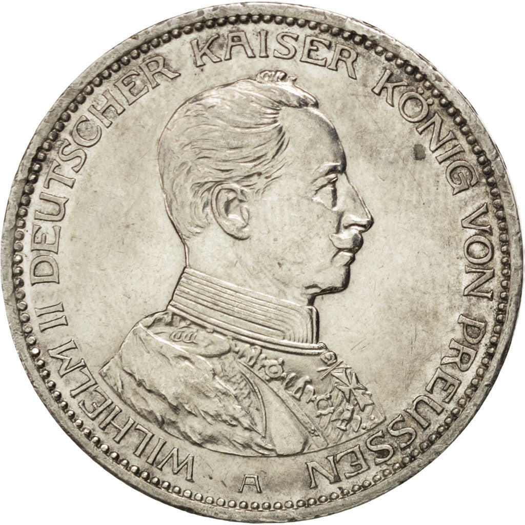 GERMAN STATES, 3 Mark, 1914, Berlin, KM #538, AU(55-58), Silver, 33, 16.68