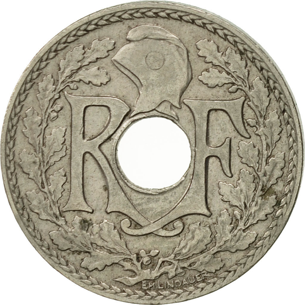 Coin, France, Lindauer, 5 Centimes, 1917, Paris, EF(40-45), Copper-nickel