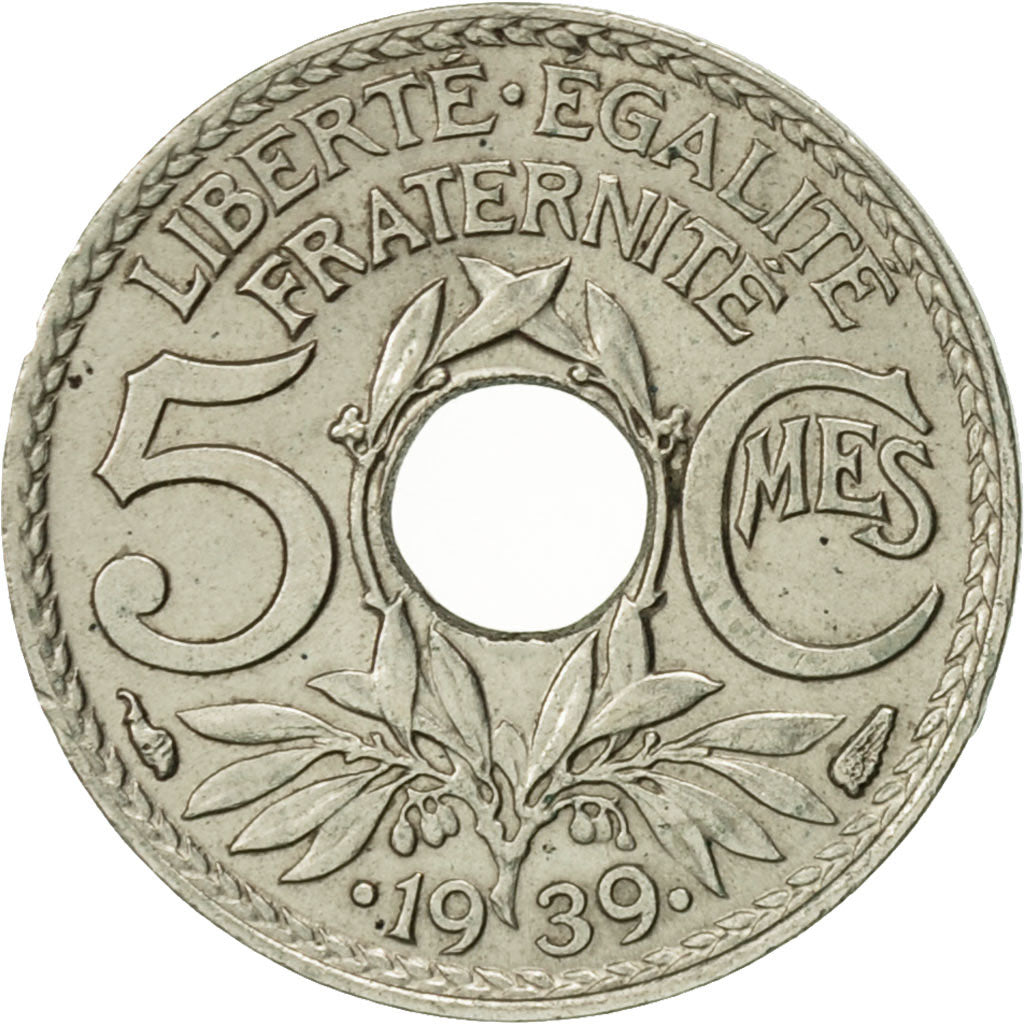 Coin, France, Lindauer, 5 Centimes, 1939, Paris, MS(60-62), Nickel-Bronze