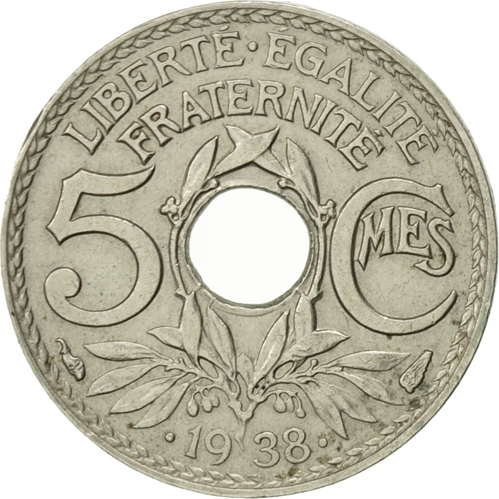 Coin, France, Lindauer, 5 Centimes, 1938, Paris, MS(60-62), Nickel-Bronze