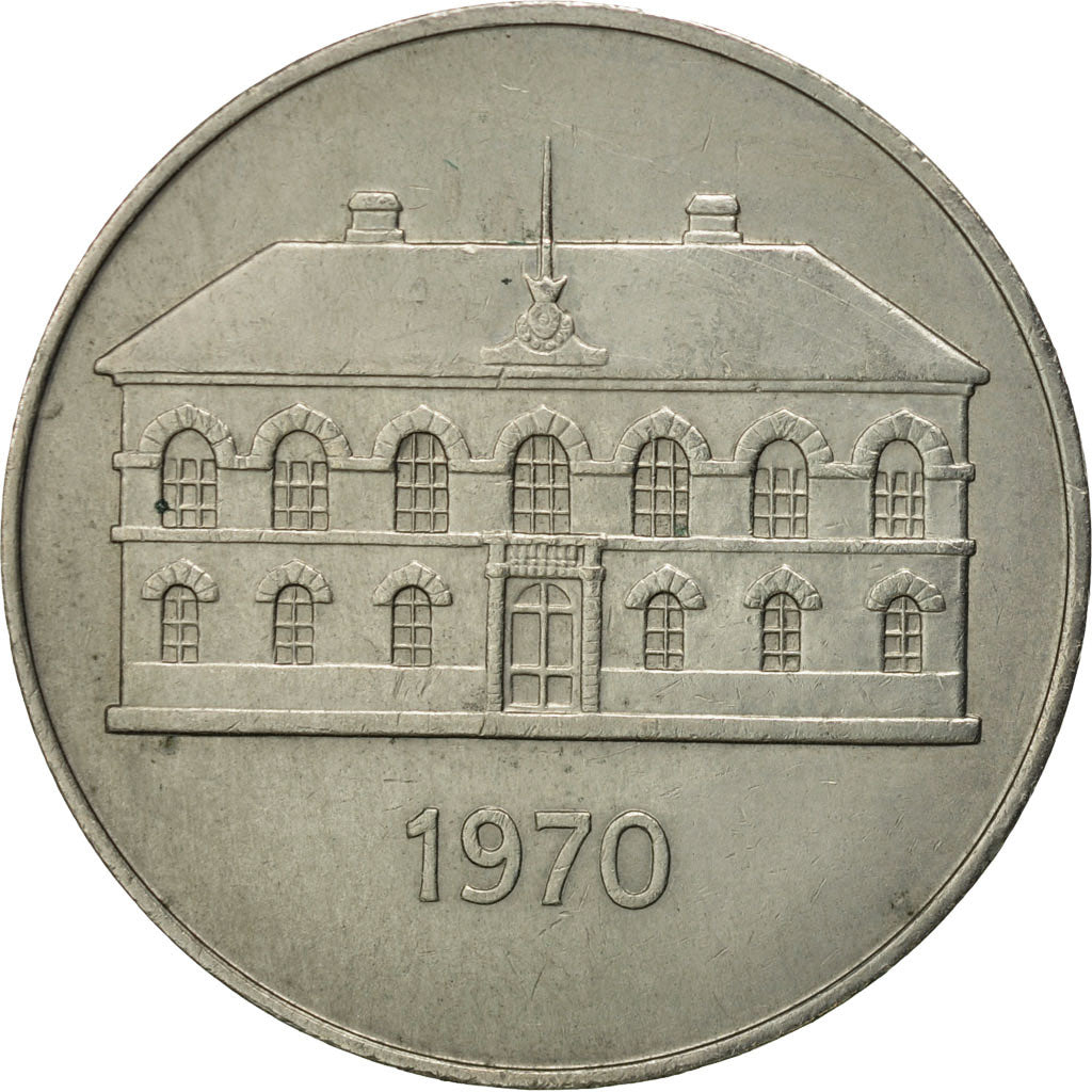 Coin, Iceland, 50 Kronur, 1970, AU(50-53), Copper-nickel, KM:19