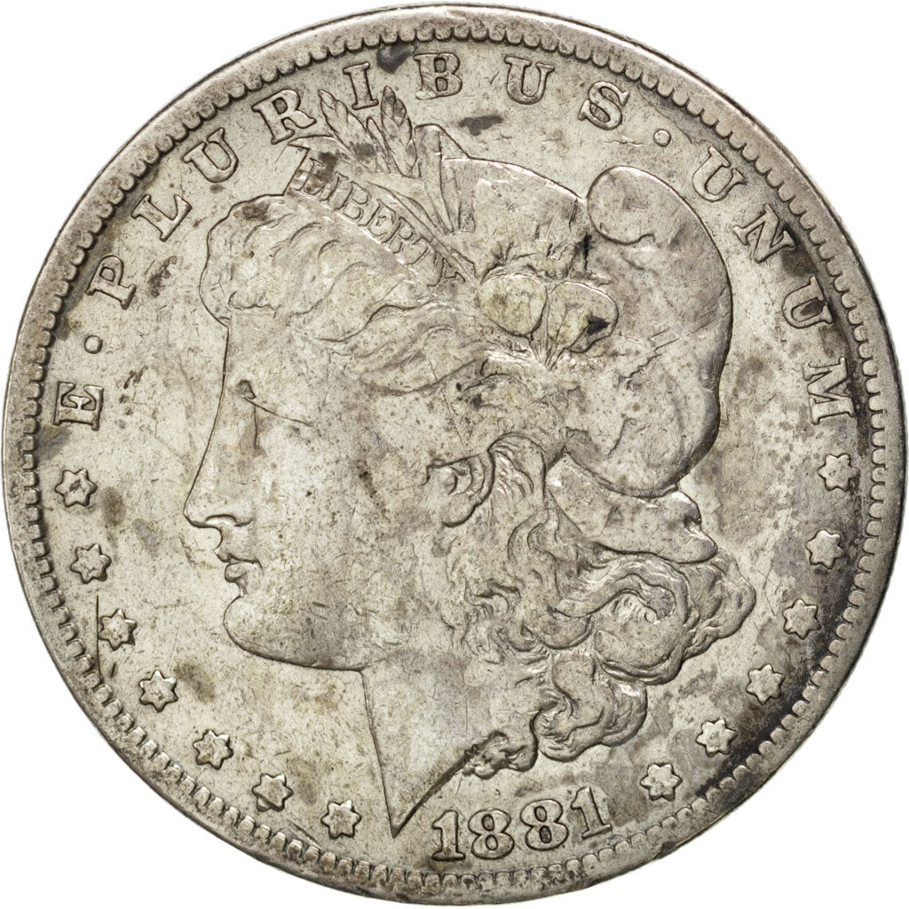 UNITED STATES, Morgan Dollar, Dollar, 1881, U.S. Mint, KM #110, EF(40-45),...