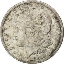 UNITED STATES, Morgan Dollar, Dollar, 1881, U.S. Mint, KM #110, EF(40-45),...