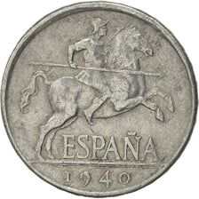 Moneda, España, 5 Centimos, 1940, MBC, Aluminio, KM:765