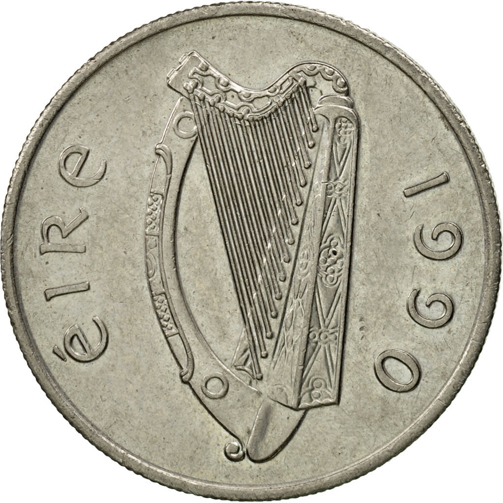 IRELAND REPUBLIC, 5 Pence, 1990, EF(40-45), Copper-nickel, KM:22