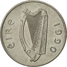 IRELAND REPUBLIC, 5 Pence, 1990, EF(40-45), Copper-nickel, KM:22