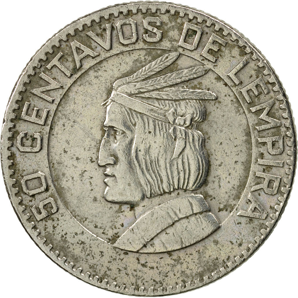 Moneda, Honduras, 50 Centavos, 1967, MBC, Cobre - níquel, KM:80