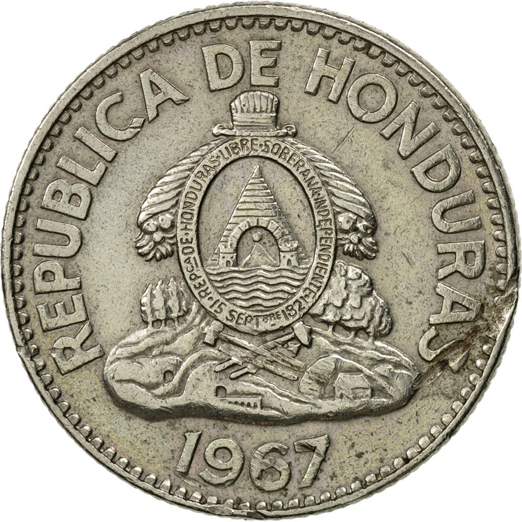 Moneda, Honduras, 50 Centavos, 1967, MBC, Cobre - níquel, KM:80