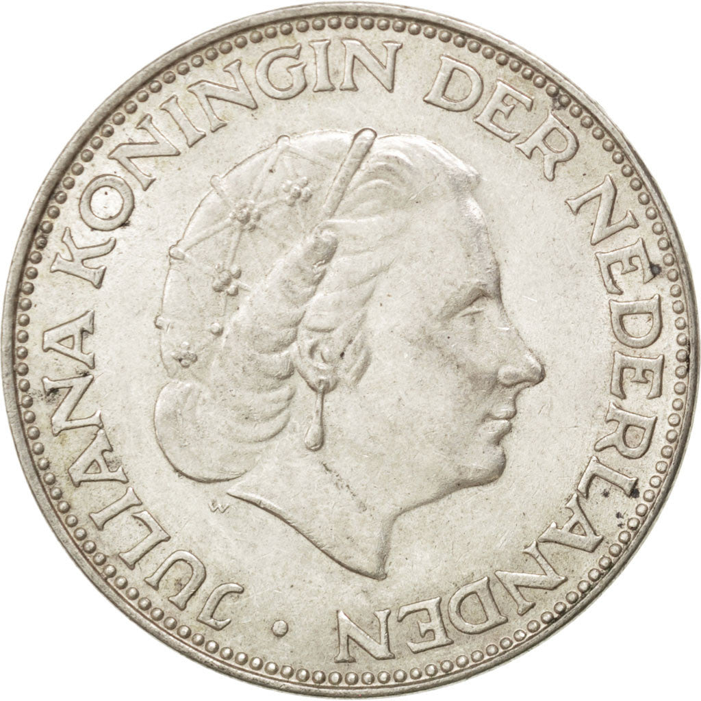 Monnaie, Pays-Bas, Juliana, 2-1/2 Gulden, 1962, SUP, Argent, KM:185