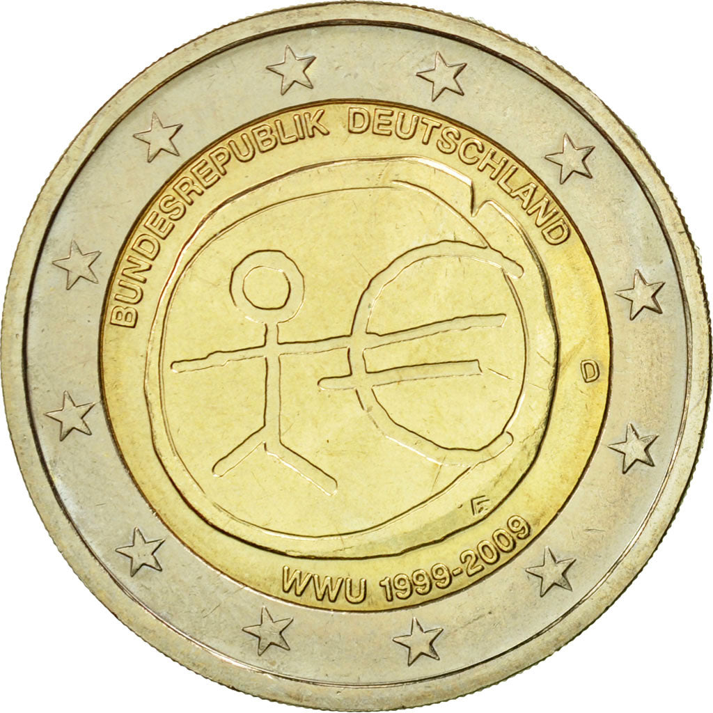 Alemania, 2 Euro, EMU, 2009, SC, Bimetálico