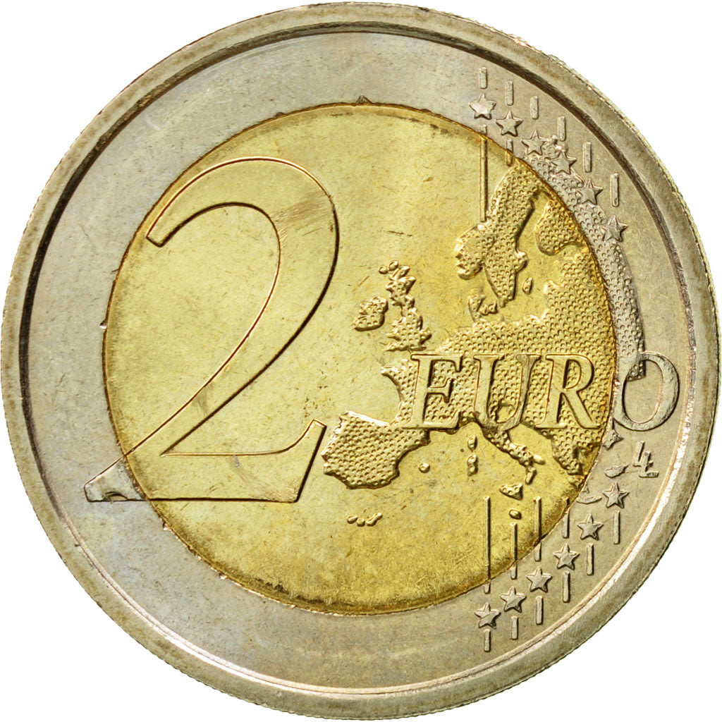 Italy, 2 Euro, Traité de Rome 50 ans, 2007, AU(55-58), Bi-Metallic