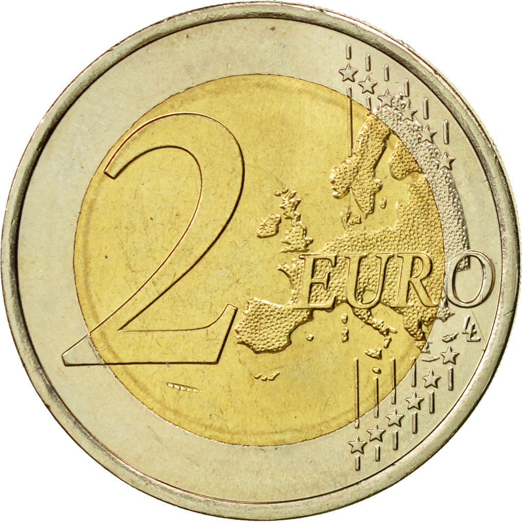 Portugal, 2 Euro, Traité de Rome 50 ans, 2007, MS(60-62), Bi-Metallic, KM:771