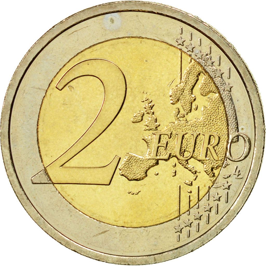 IRELAND REPUBLIC, 2 Euro, Traité de Rome 50 ans, 2007, MS(60-62), Bi-Metallic