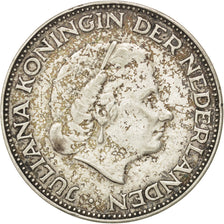 Coin, Netherlands, Juliana, 2-1/2 Gulden, 1959, AU(50-53), Silver, KM:185