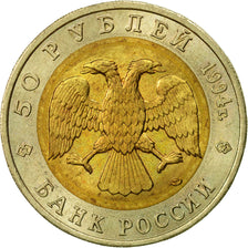 Russia, 50 Roubles, 1994, Saint-Petersburg, EF(40-45), Bi-Metallic, KM:369