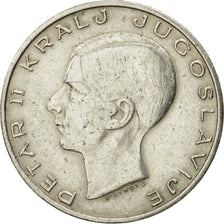 Yugoslavia, Petar II, 20 Dinara, 1938, MBC+, Plata, KM:23