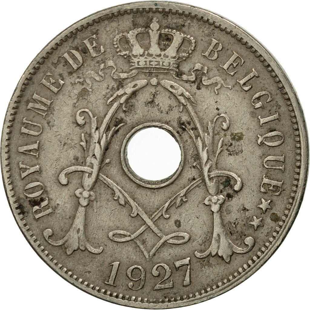 Coin, Belgium, 25 Centimes, 1927, EF(40-45), Copper-nickel, KM:68.1