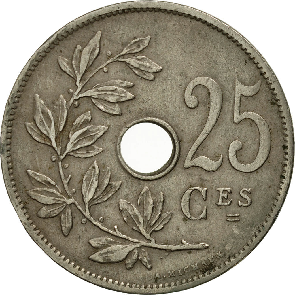 Coin, Belgium, 25 Centimes, 1927, EF(40-45), Copper-nickel, KM:68.1