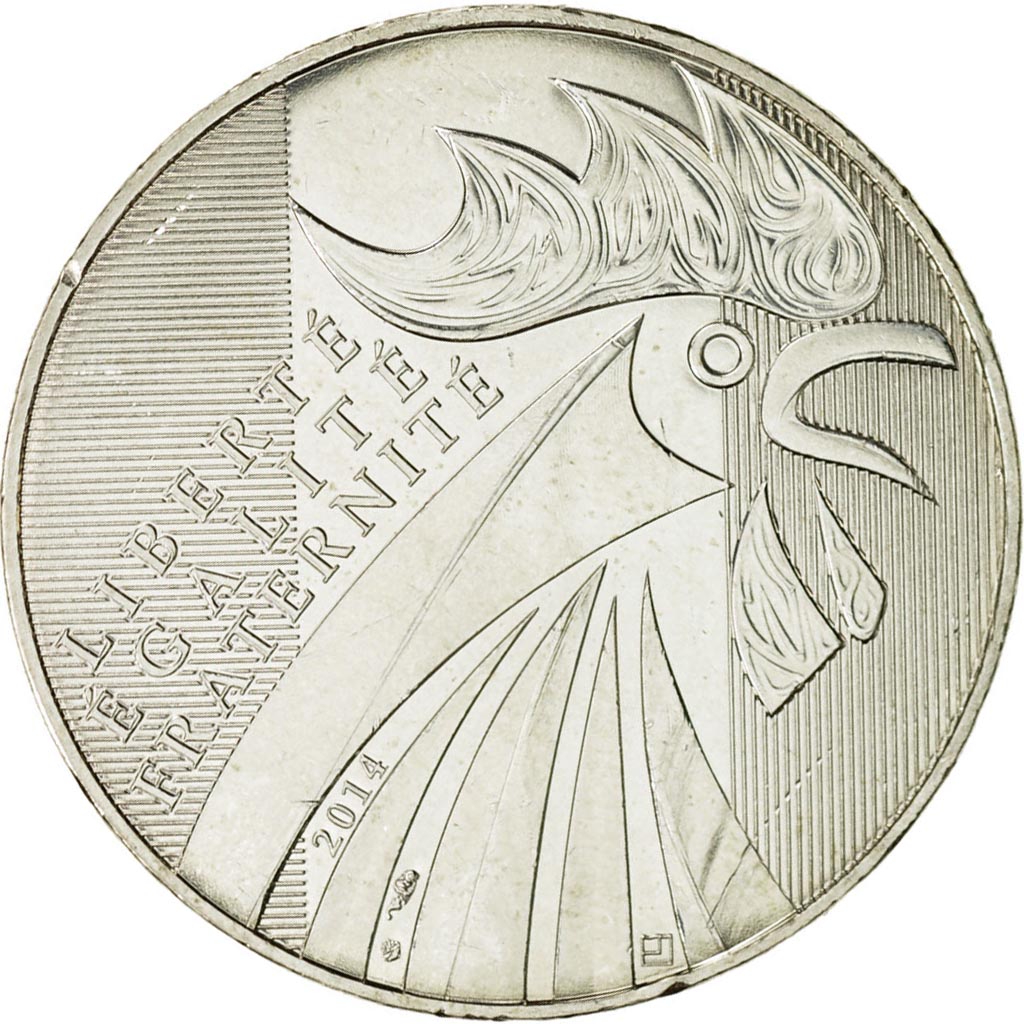 Coin, France, 10 Euro, Coq, 2014, MS(63), Silver