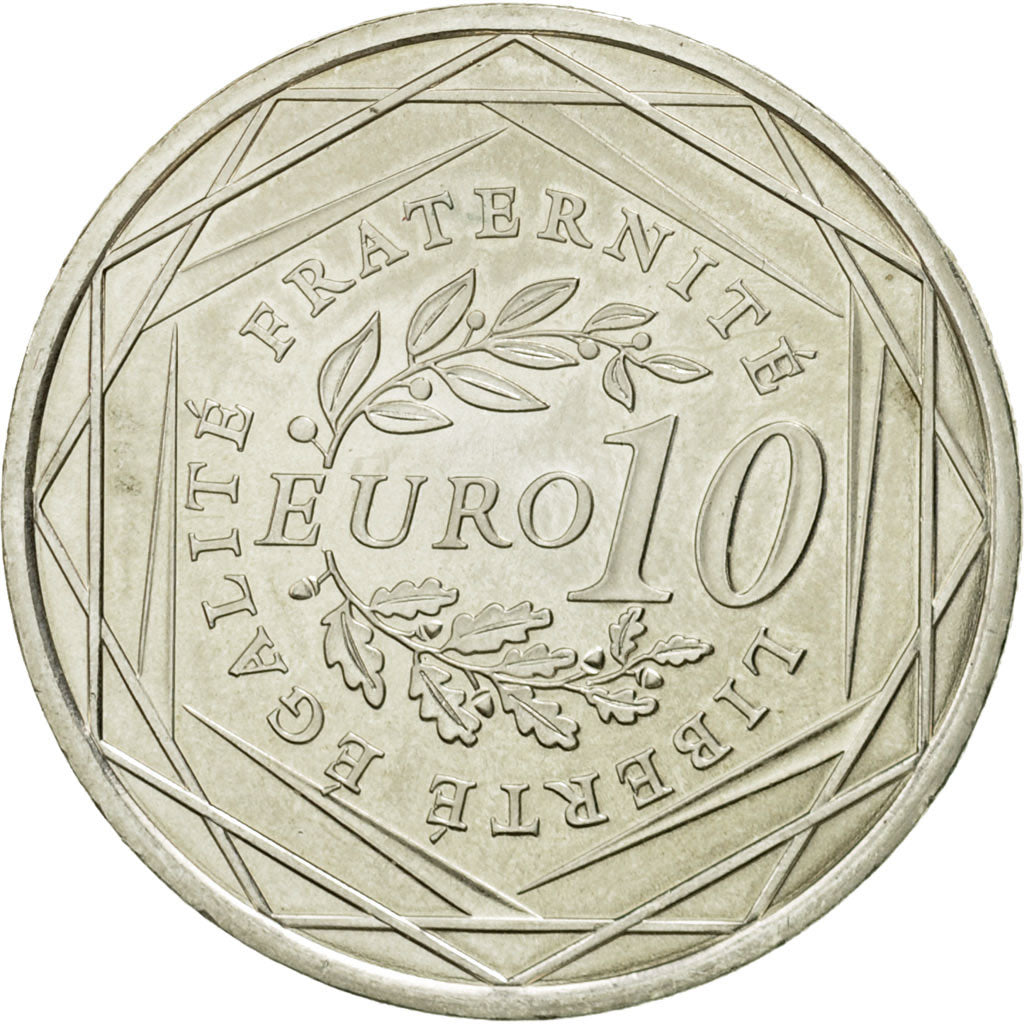 Francia, 10 Euro, Semeuse, 2009, SC, Plata