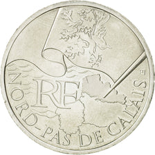 Moneta, Francja, 10 Euro, Nord-Pas de Calais, 2010, Paris, MS(60-62), Srebro