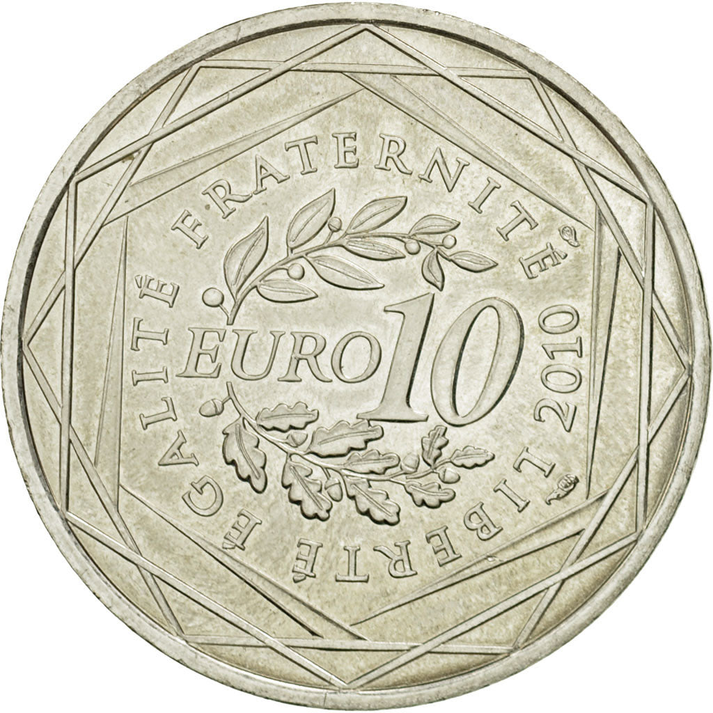 Coin, France, 10 Euro, Nord-Pas de Calais, 2010, MS(60-62), Silver, KM:1664