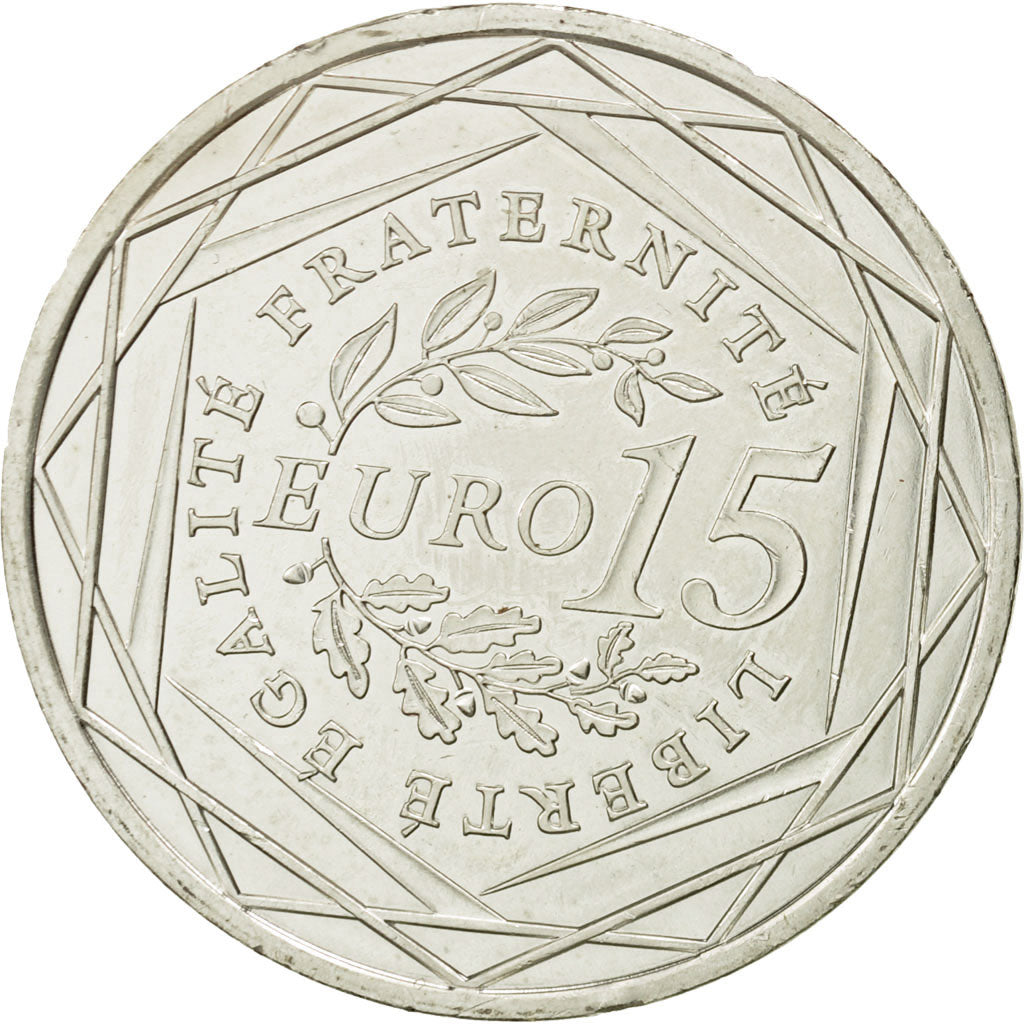 France, 15 Euro, 2008, MS(63), Silver, Gadoury:2, KM:1535