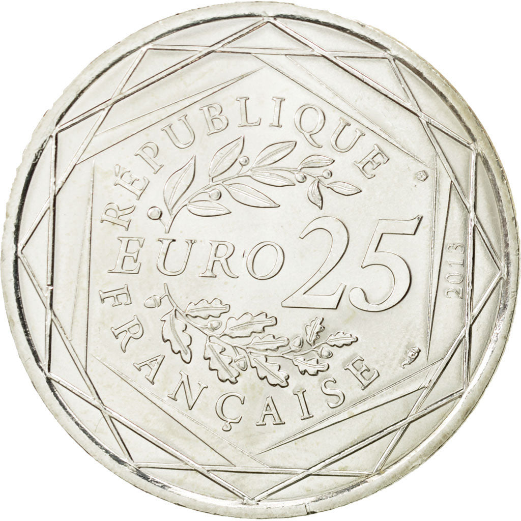 France, 25 Euro, Laicité, 2013, MS(63), Silver