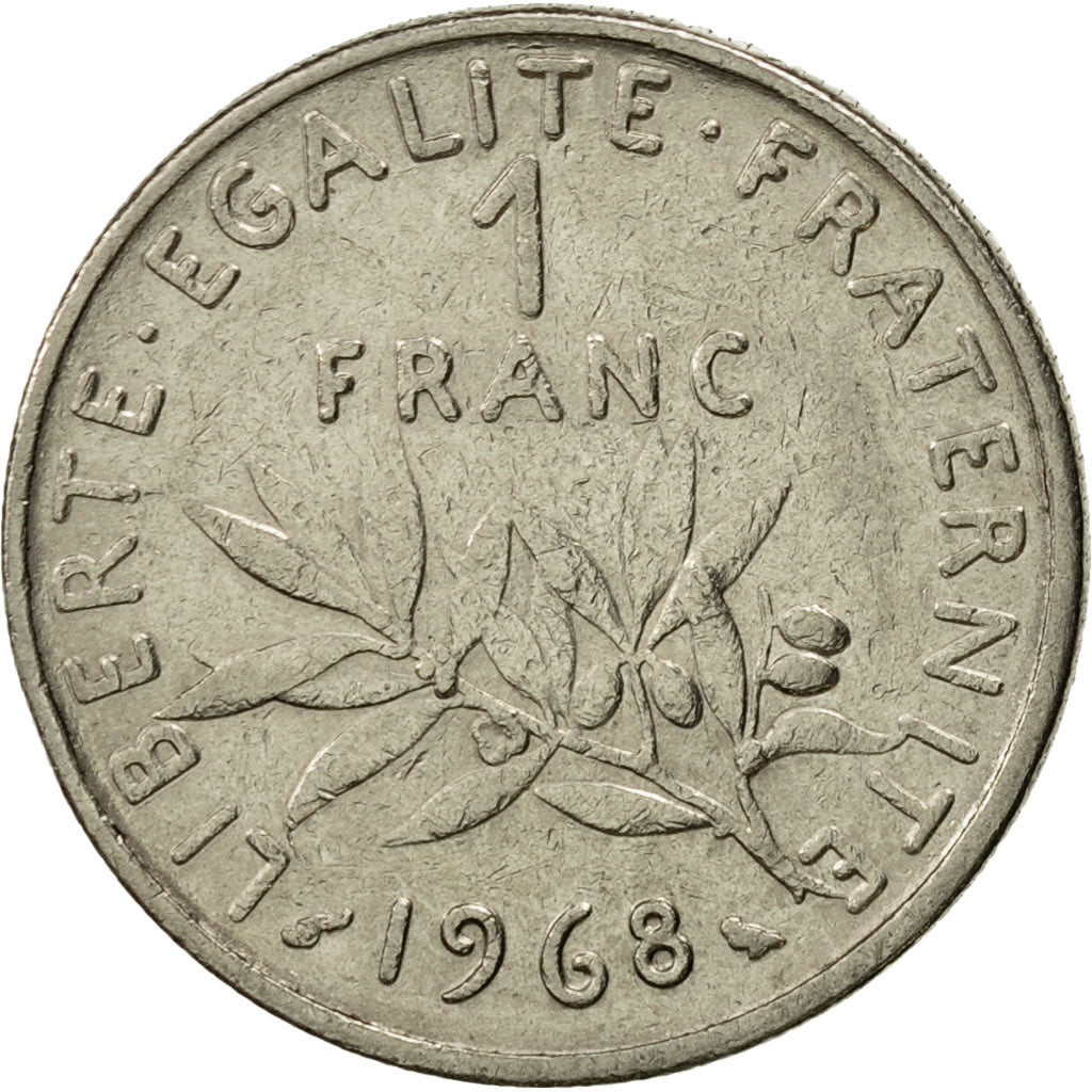 Monnaie, France, Semeuse, Franc, 1968, Paris, TTB+, Nickel, KM:925.1