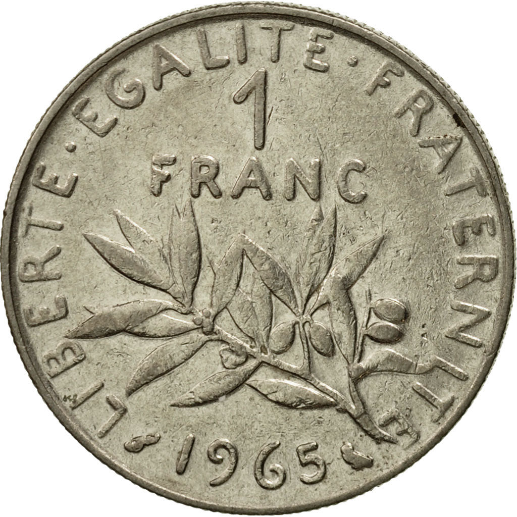 Munten, Frankrijk, Semeuse, Franc, 1965, Paris, ZF+, Nickel, KM:925.1