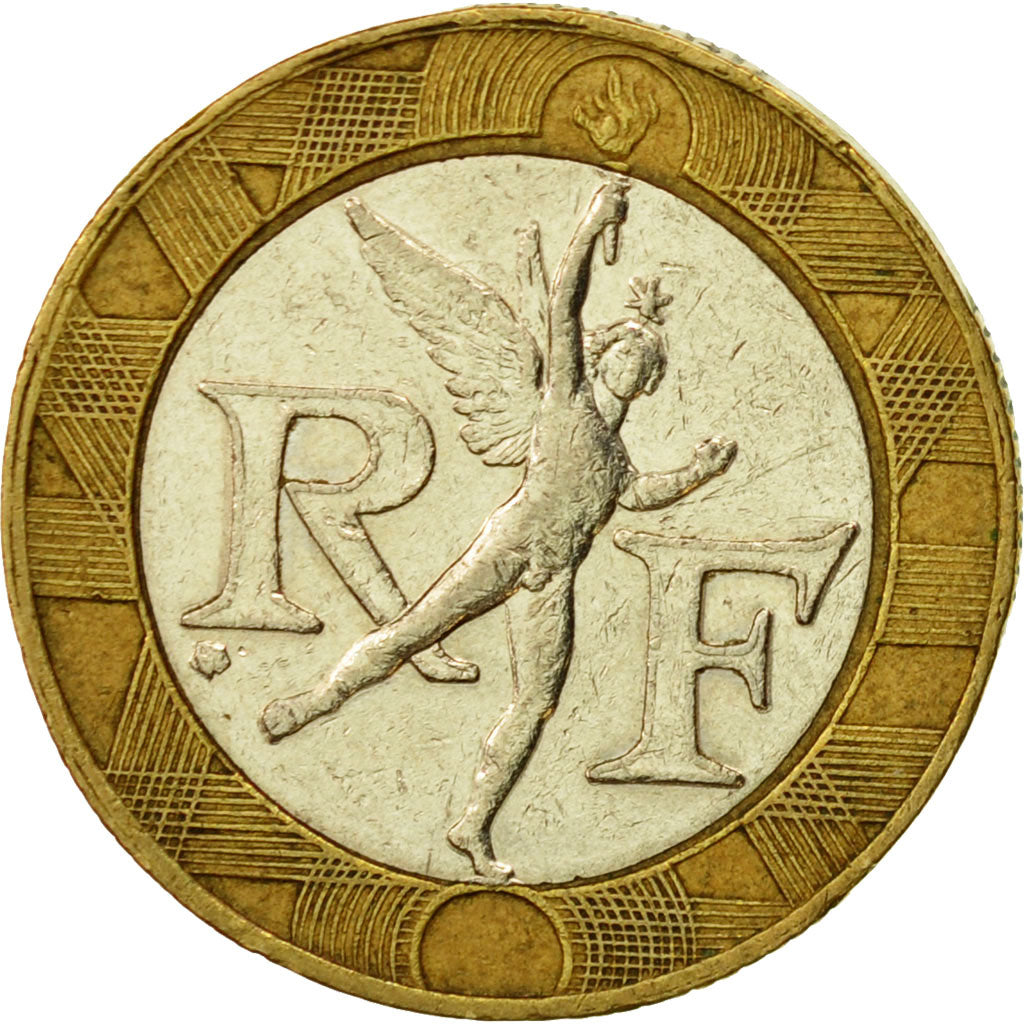 Coin, France, Génie, 10 Francs, 1990, Paris, EF(40-45), Bi-Metallic, KM:964.1