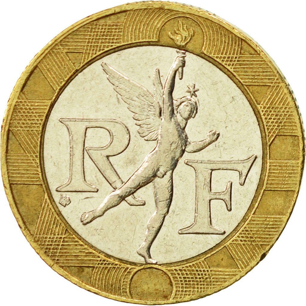 Moneta, Francja, Génie, 10 Francs, 1991, Paris, AU(50-53), Bimetaliczny
