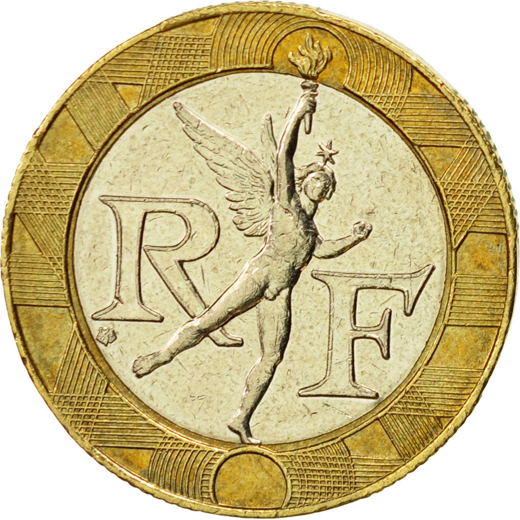 Munten, Frankrijk, Génie, 10 Francs, 1992, Paris, PR, Bi-Metallic, KM:964.1