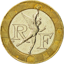 Munten, Frankrijk, Génie, 10 Francs, 1992, Paris, PR, Bi-Metallic, KM:964.1