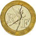 Münze, Frankreich, Génie, 10 Francs, 1992, Paris, VZ, Bi-Metallic, KM:964.1