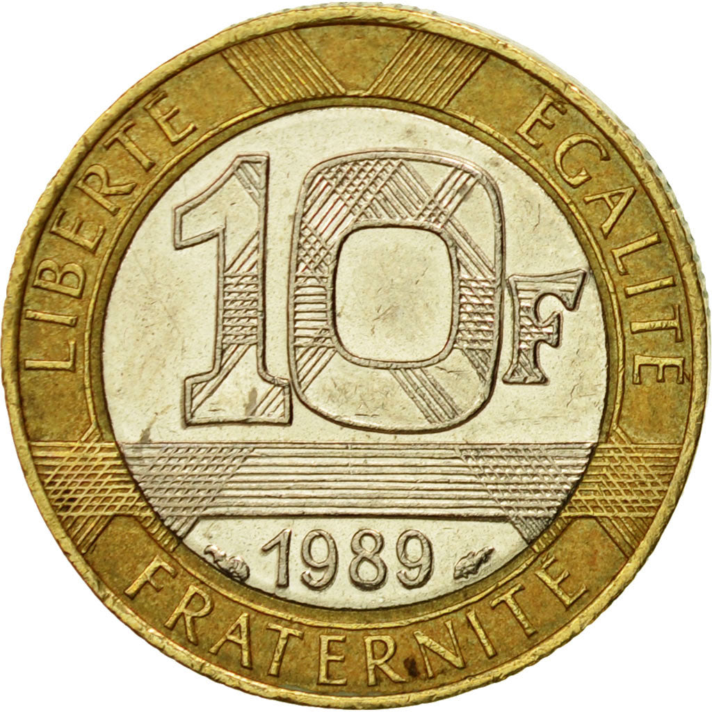 Monnaie, France, Génie, 10 Francs, 1989, Paris, TTB, Bi-Metallic, KM:964.1