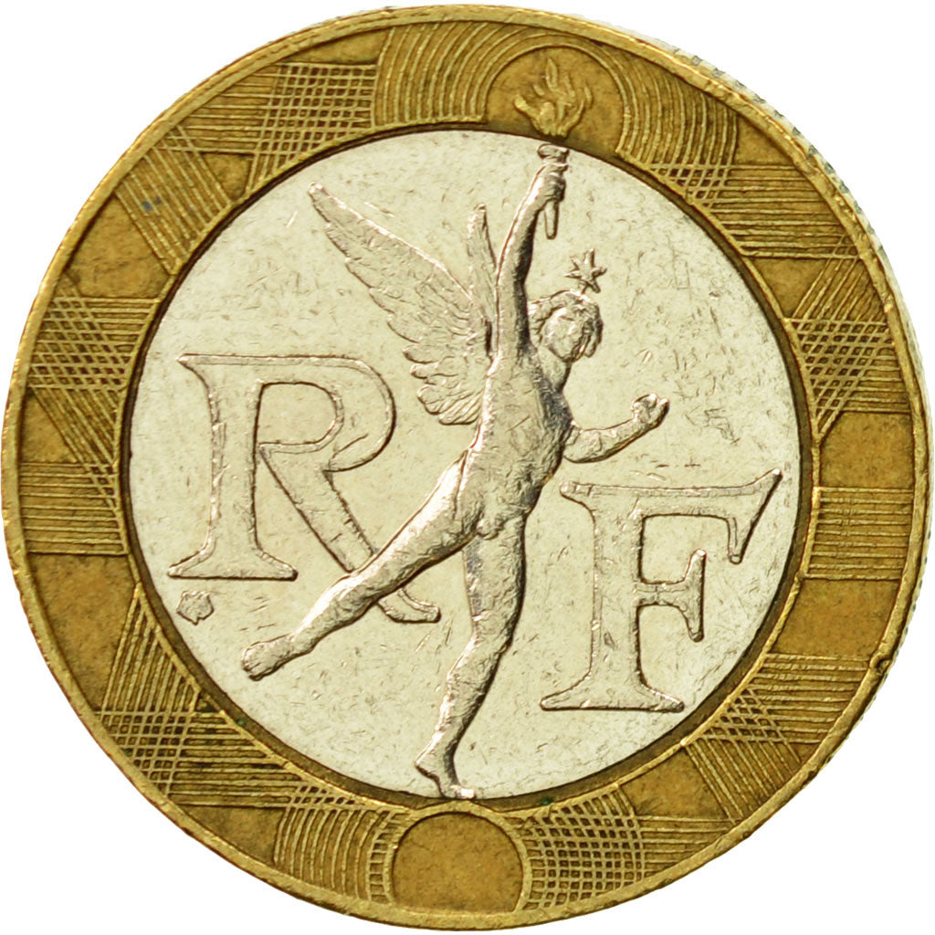 Coin, France, Génie, 10 Francs, 1988, Paris, EF(40-45), Bi-Metallic, KM:964.1