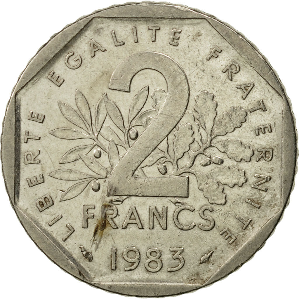 Moneta, Francia, Semeuse, 2 Francs, 1983, Paris, BB+, Nichel, KM:942.1