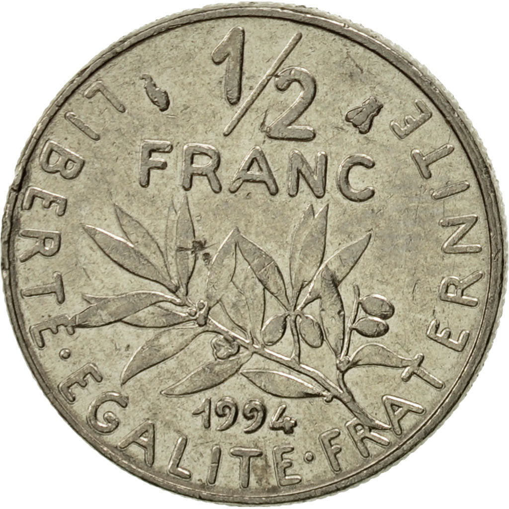 Coin, France, Semeuse, 1/2 Franc, 1994, Paris, EF(40-45), Nickel, KM:931.1
