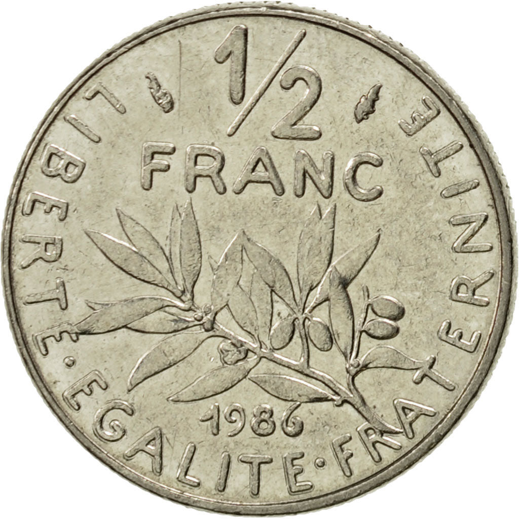 Moneta, Francia, Semeuse, 1/2 Franc, 1986, Paris, BB, Nichel, KM:931.1