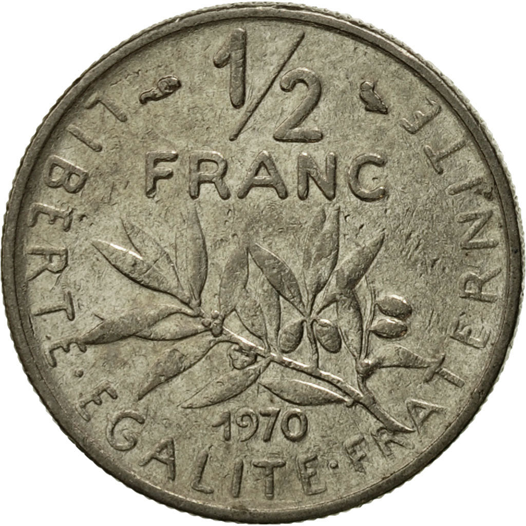 Monnaie, France, Semeuse, 1/2 Franc, 1970, Paris, TTB+, Nickel, KM:931.1