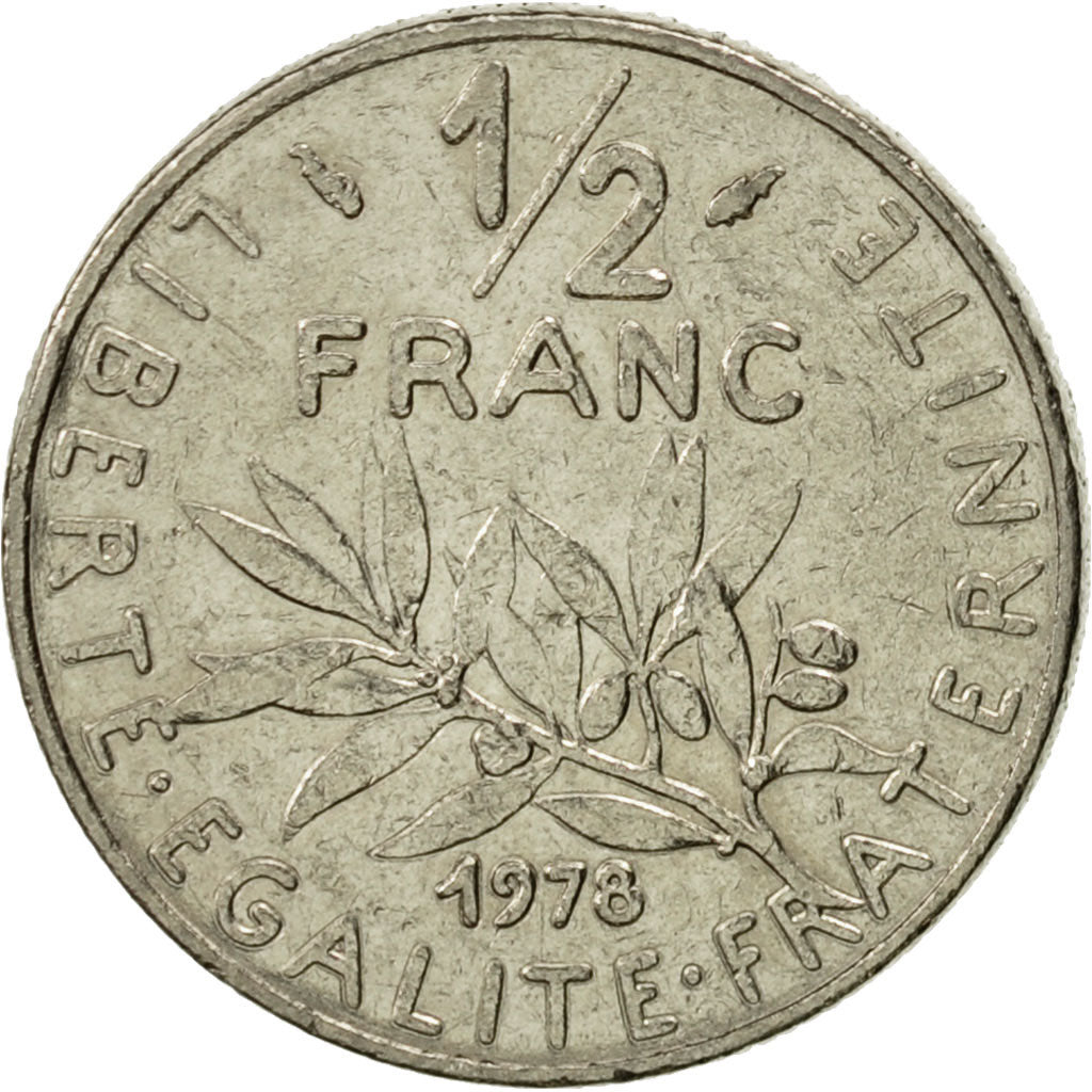 Coin, France, Semeuse, 1/2 Franc, 1978, Paris, EF(40-45), Nickel, KM:931.1