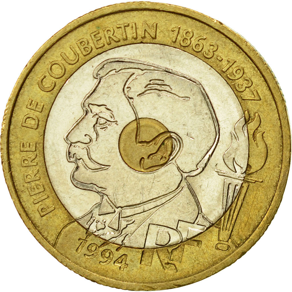 Monnaie, France, Pierre de Coubertin, 20 Francs, 1994, Paris, TTB+