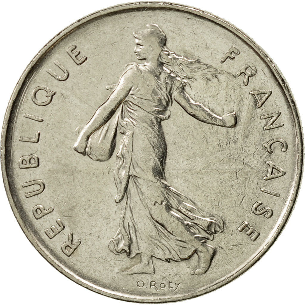 Moneda, Francia, Semeuse, 5 Francs, 1975, Paris, EBC, Níquel recubierto de