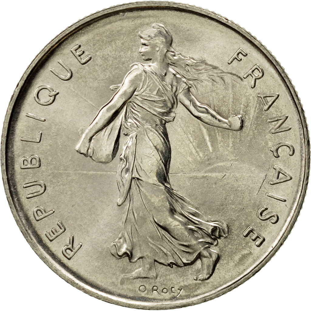 Coin, France, Semeuse, 5 Francs, 1989, Paris, MS(63), Nickel Clad Copper-Nickel